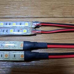 10cm LEDテープ  カラー  ホワイト2本、パープル2本セットの画像