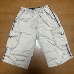 子供ハーフパンツ130ベージュ