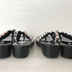 【お取引き 決まりました】浴衣用 サンダル 草履 2点セット L／3L 矢柄 しまむら 【美品】JE8001EZの画像