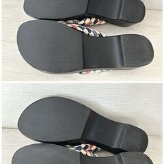 【お取引き 決まりました】浴衣用 サンダル 草履 2点セット L／3L 矢柄 しまむら 【美品】JE8001EZの画像