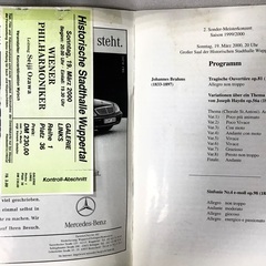 激レア❸ ／不明サイン？　2000小澤征爾ウィーンフィルコンサートプログラム美品 〜チケット付きの画像