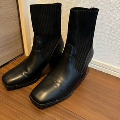 ソックスブーツ 黒