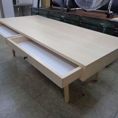 オーヤマ　リビングテーブル　引き出し付きの画像