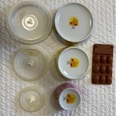値下【未使用】くまのプーさん　保存容器兼食器セット　陶器　オマケ付の画像