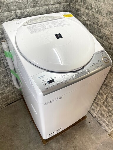 【美品】大阪送料無料★3か月保障付き★洗濯機★2019年★シャープ★8.0kg★ES-TX8C★S-245