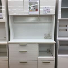 ★ジモティ割あり★ ニトリ NITORI ソレル 食器棚 白 W100×D42×H191 クリーニング済み SJ6353