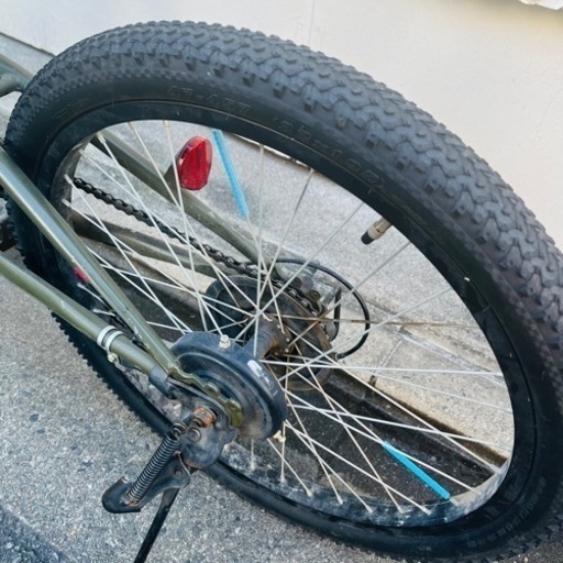 《売約済》【武蔵小山店】 マウンテンバイク　自転車　チャリ　クルーザー　キッズ　子供　子ども　22インチ　COGHORN コグホーン　スポーツ　ギア　変速　付き　カーキ　黒系