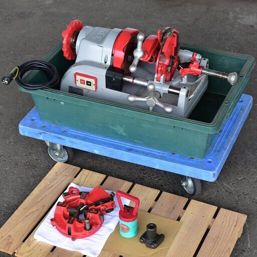 【ヤ取終了10/21】≪yt1527ジ≫ REX/レッキス パイプマシン 切削ねじ加工機 F50AⅢ 通電OK現状品 AC100V/ネジ切り機/F50A3/F50AIII/工作機械/中古電動工具/宮城県仙台市 60609-08