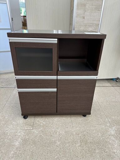 ★ジモティ割あり★  ミドル　レンジボード ダークブラウン H98.5×D44.5×W84.5 クリーニング済み TJ7693