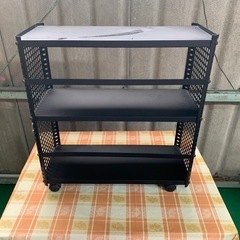 キャスター付き　スチールラック 　ブラックの画像