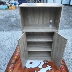 【リサイクルサービス八光】幅50㎝　ぽん家具　キッチンラック　ウォールナットの画像