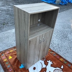 【リサイクルサービス八光】幅50㎝　ぽん家具　キッチンラック　ウォールナットの画像