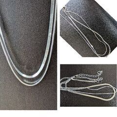 2連シルバーネックレス（新品）の画像