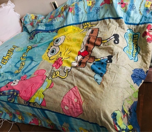 スポンジボブ　肌掛け布団　ハワイ購入