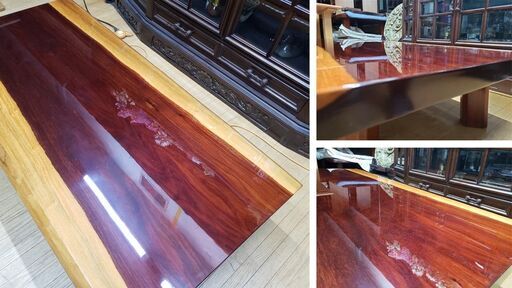 h1紅紫檀座卓 (リメイク工房ワタナベ) 上総牛久のテーブル《座卓