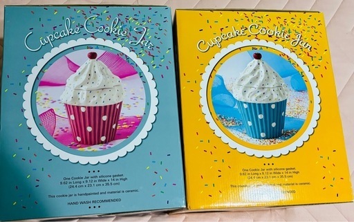 【Cupcake Cookie Jar】クッキージャー 陶器製
