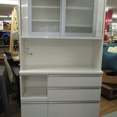 R204 松田家具 キッチンボード、食器棚、幅117cm Used