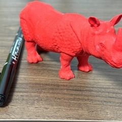 サイの置物の画像