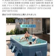 大型非膨張式プール（外径295*165*51CM)の画像