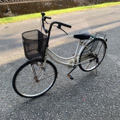 自転車　ママチャリ　白　大人