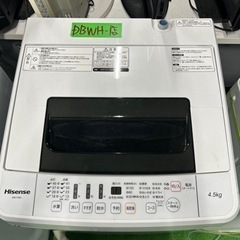 早い者勝ち大セール‼️‼️＋ご来店時、ガン×2お値引き‼️Hisense(ハイセンス) 2019年製 4.5kg 洗濯機?