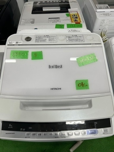 早い者勝ち大セール‼️‼️＋ご来店時、ガン×2お値引き‼️HITACHI(日立) 2018年製 8.0kg 洗濯機