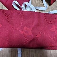 作り帯　赤✕桜柄の画像