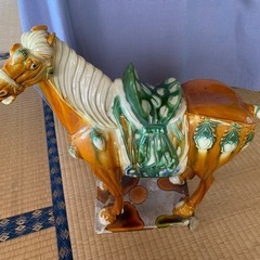 馬  陶器  置物   中国土産  唐三彩の画像