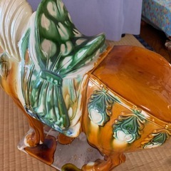 馬  陶器  置物   中国土産  唐三彩の画像