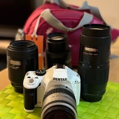 【動作確認済】Pentax　デジタル　一眼レフカメラ　望遠レンズ　カメラバッグ