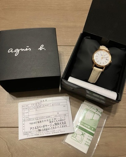 【新品未使用】agnès b.ソーラー腕時計　FBSD937　ホワイト