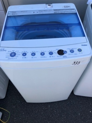 NO 335  福岡市内配送設置無料✨　ハイアール 全自動洗濯機 JW-C55CK(W) ホワイト 洗濯容量：5.5kg【ケーズデンキオリジナルモデル】