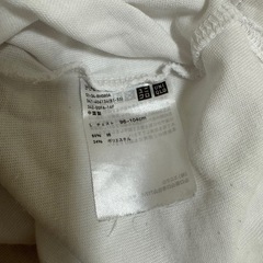 ユニクロ Tシャツ 白 ホワイト L　サイズの画像