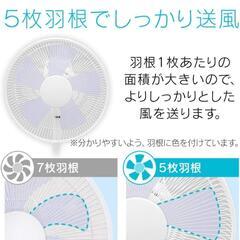 【美 品】TEKNOS 扇風機 リビング扇 ５枚羽の画像