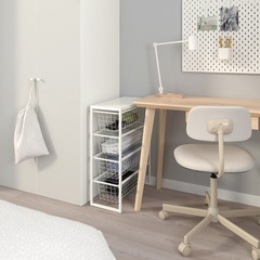【取引中】未使用　イケア　IKEA ヨナクセル　JONAXEL ホワイト　ラック　収納棚の画像