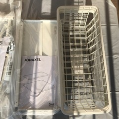 【取引中】未使用　イケア　IKEA ヨナクセル　JONAXEL ホワイト　ラック　収納棚の画像