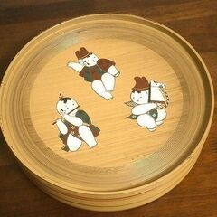  ★寿司鉢 プラスチック 中古品 ベージュ