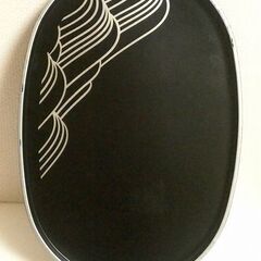 ★お盆 プラスチック 中古品 ブラック