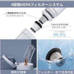 新品未使用未開封品です❣️コード式掃除機 ハイパワー フィルタータイプ 強力なモーター あらゆる床面に最適 軽量 アタッチメント付属 ソファ ベッド テーブル ブラインド 天井 車 隙間の掃除に最適 の画像