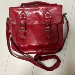 赤　3way サッチェルバッグ　H&M