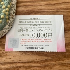 【JR高速船　株主優待割引券】福岡〜釜山　1名往復