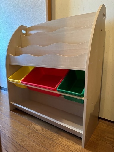 おもちゃ箱　本棚　木製
