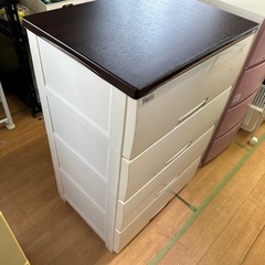 Fits 木天板チェスト　衣類収納　4段　中古の画像