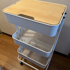 キッチンワゴン　白　3段