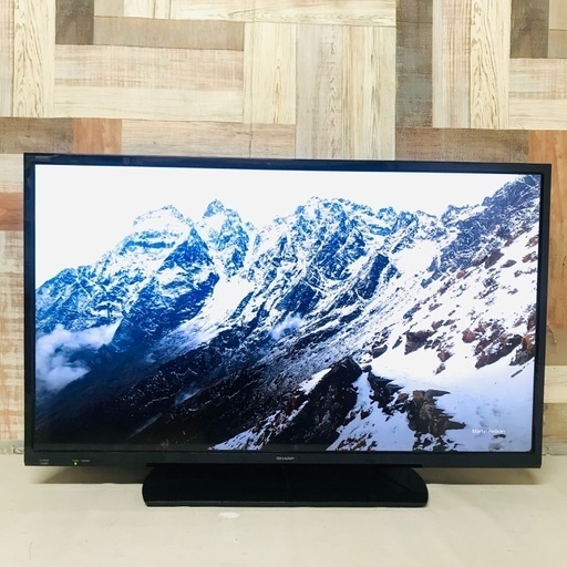即日受渡❣️SHARP AQUOS40型色鮮やかでクリアな映像再現、裏番組録画19500円