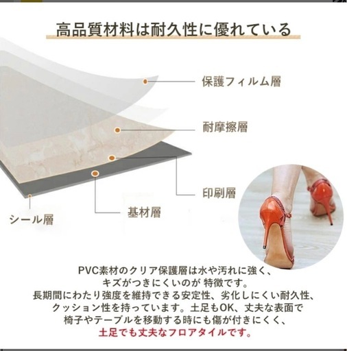 【新品未使用】置くだけフロアタイル9畳分