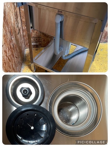 (s6578) 業務用 ステンレス 1槽シンク W600D600H800BG250 一槽 1槽 流し台 厨房飲食店 新品未使用 直接引