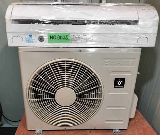 相談中ワ0025 SHARP2019年式エアコン2.5kw8畳適用55000円＠標準工事込み大阪市内価格