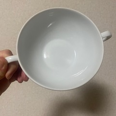 【1セットからOK】白磁　スープカップアンドソーサー　　　　　　4客セットの画像