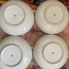 波佐見焼　中山紫明　絵付け皿　15cm 4枚セットの画像